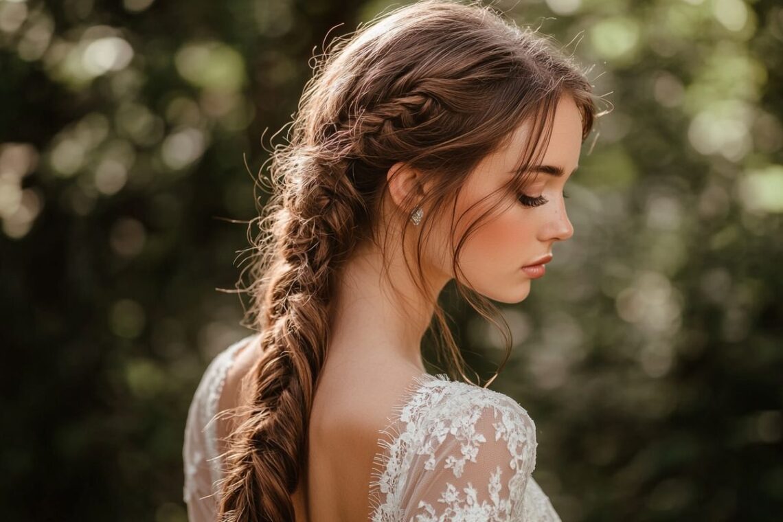 Coiffure de mariage avec cheveux mi-longs détachés : des astuces pour un maintien parfait