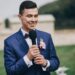 Beautiful wedding ceremony in summer park or garden