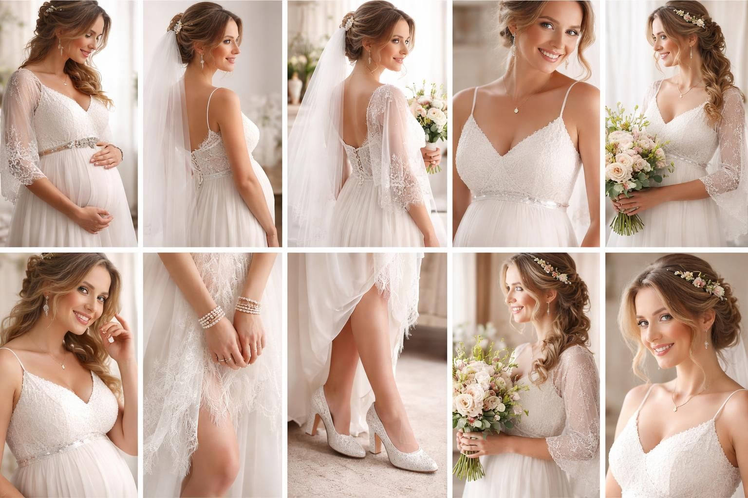 découvrez 10 astuces pour accessoiriser parfaitement vos robes de mariée durant votre grossesse et sublimer votre silhouette le jour j.