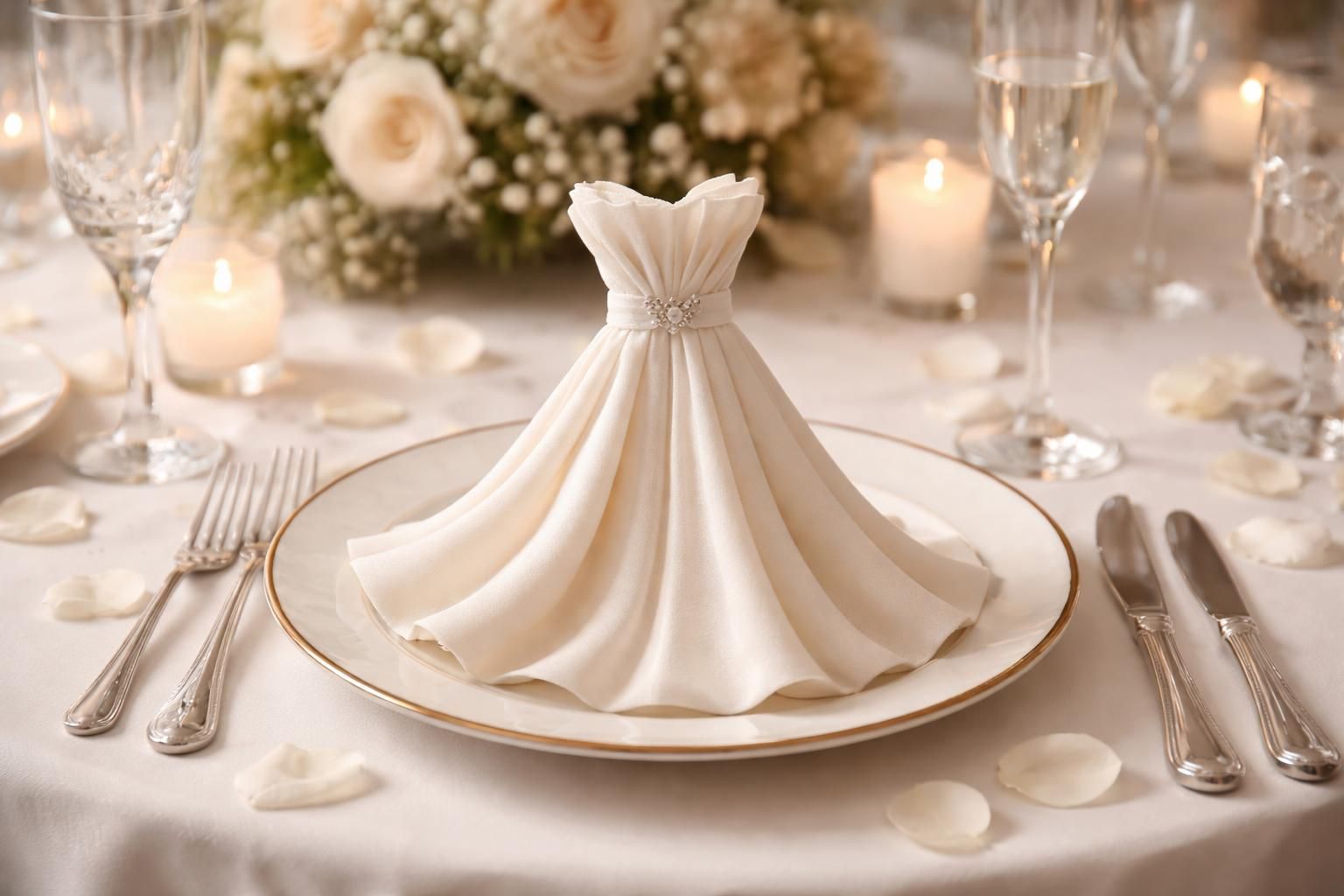découvrez notre tutoriel étape par étape pour réaliser un pliage de serviette en robe, idéal pour sublimer la décoration de votre mariage avec élégance.