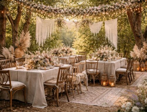 découvrez des idées de décoration élégantes et naturelles pour un mariage bohème chic, alliant charme romantique et ambiance décontractée.
