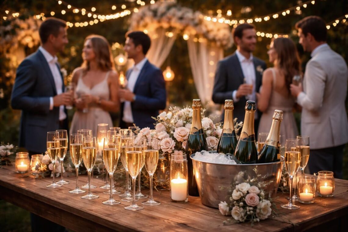 découvrez nos astuces pratiques pour calculer le nombre de bouteilles de champagne par personne lors de votre mariage et assurez-vous de ne jamais manquer de bulles pour célébrer.