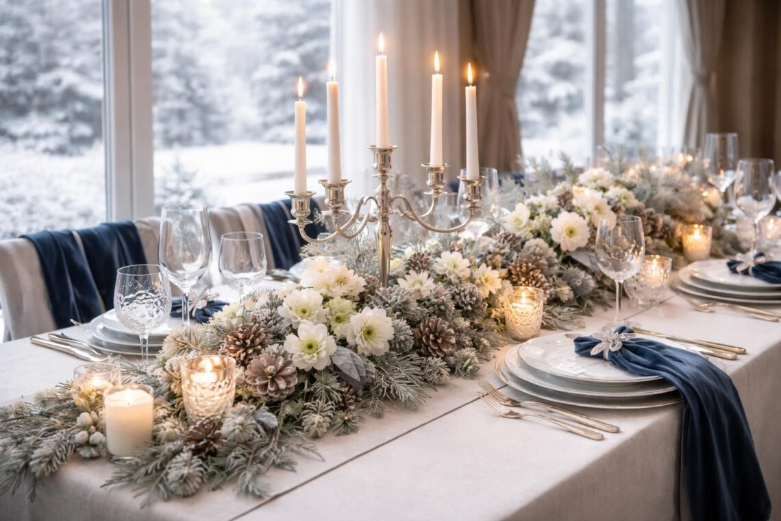 découvrez les tendances 2026 en décoration de table pour un mariage d'hiver, alliant élégance, chaleur et ambiance féerique pour un jour unique.