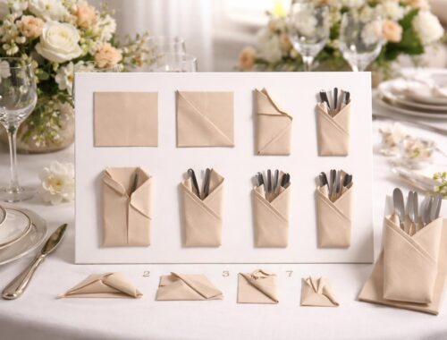 apprenez à réaliser un pliage de serviette en papier porte-couverts élégant pour sublimer vos tables et impressionner vos invités lors de vos réceptions.