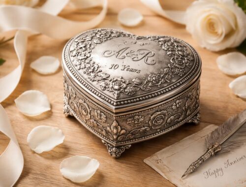 découvrez des idées uniques pour personnaliser un objet en étain à l'occasion de vos 10 ans de mariage et créer un souvenir inoubliable.