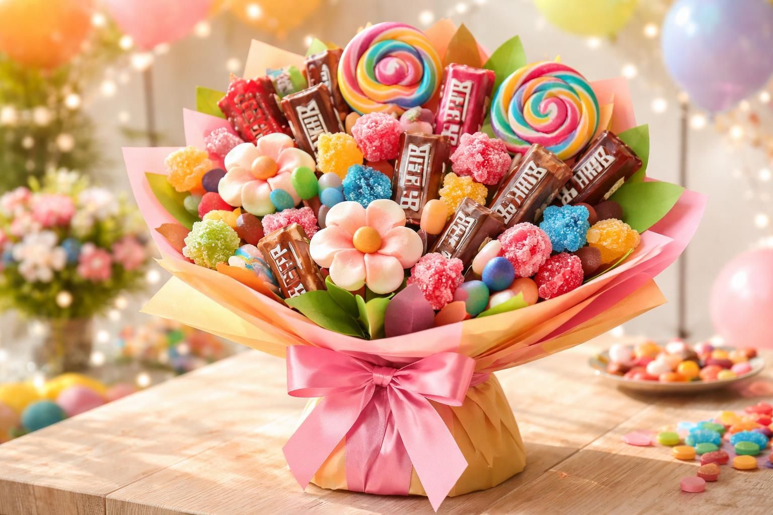 découvrez des idées créatives pour fabriquer un bouquet de bonbons unique et coloré, parfait pour toutes vos fêtes et occasions spéciales.