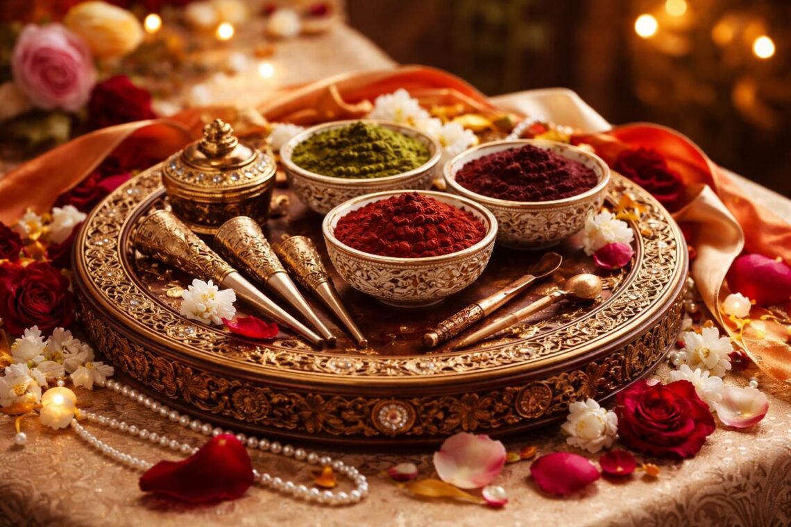 découvrez des idées créatives et uniques pour personnaliser votre plateau de henné et rendre votre mariage encore plus mémorable avec des touches artistiques et traditionnelles.