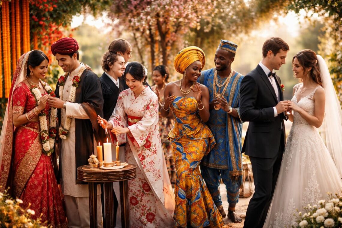 découvrez les traditions uniques et fascinantes des mariages à travers le monde, une plongée culturelle riche en coutumes et célébrations.