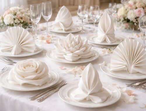 découvrez des techniques raffinées pour plier les serviettes de mariage avec élégance et style, et apportez une touche unique à votre décoration de table.