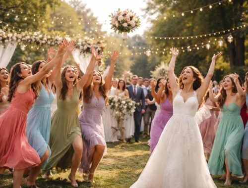 découvrez les moments de succès et les imprévus lors du lancer de bouquet de mariage, tradition pleine de surprises et d'émotions.