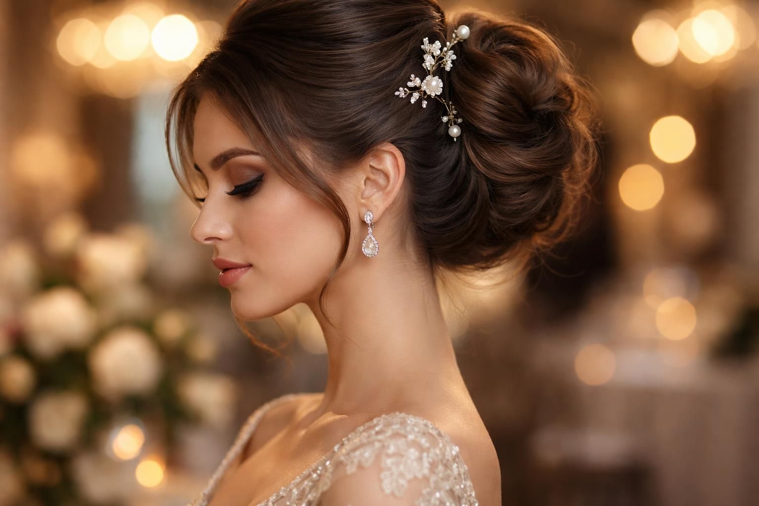 découvrez les secrets des chignons et coiffures de soirée ou de mariage pour sublimer votre visage avec élégance et style.