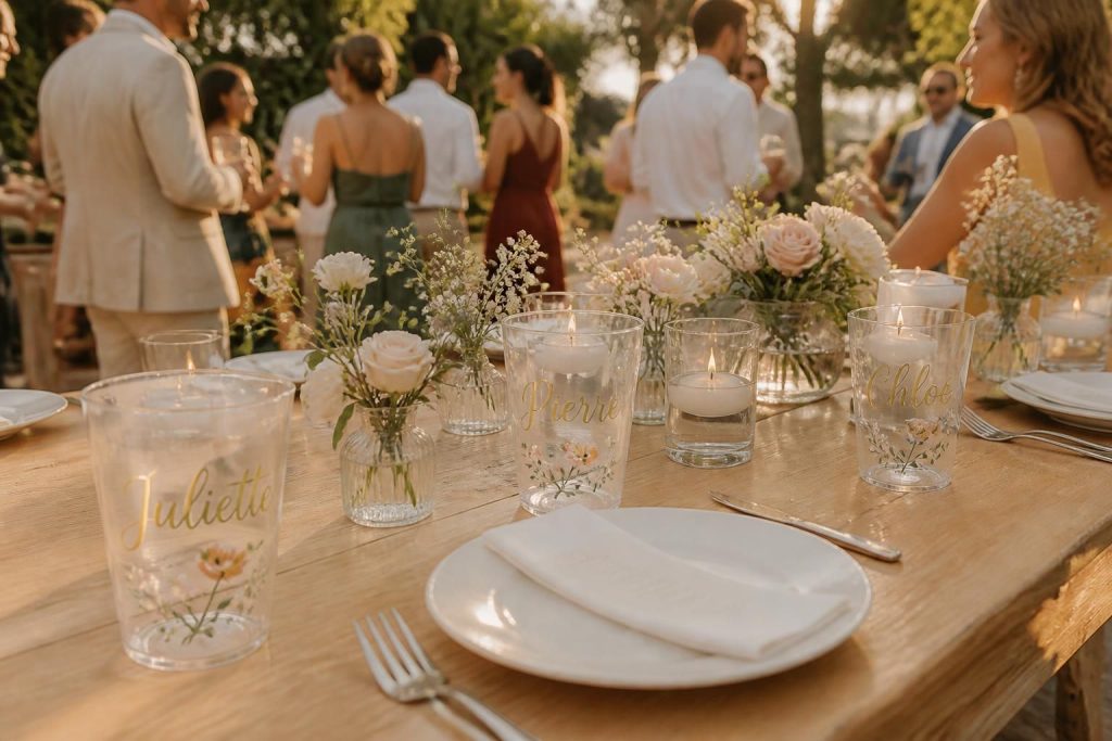 découvrez nos gobelets personnalisés uniques pour rendre votre mariage inoubliable. ajoutez une touche personnelle à votre célébration avec des designs sur mesure.