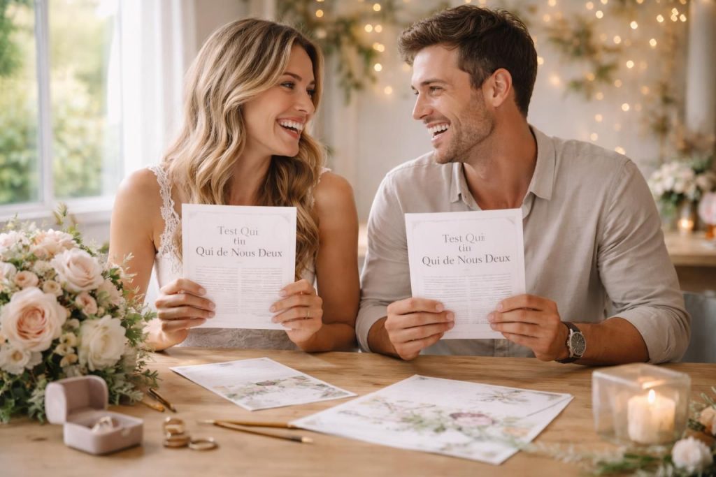 découvrez le test "qui de nous deux" spécial mariage, un jeu ludique et amusant pour les futurs mariés afin de mieux se connaître et partager des moments complices avant le grand jour.