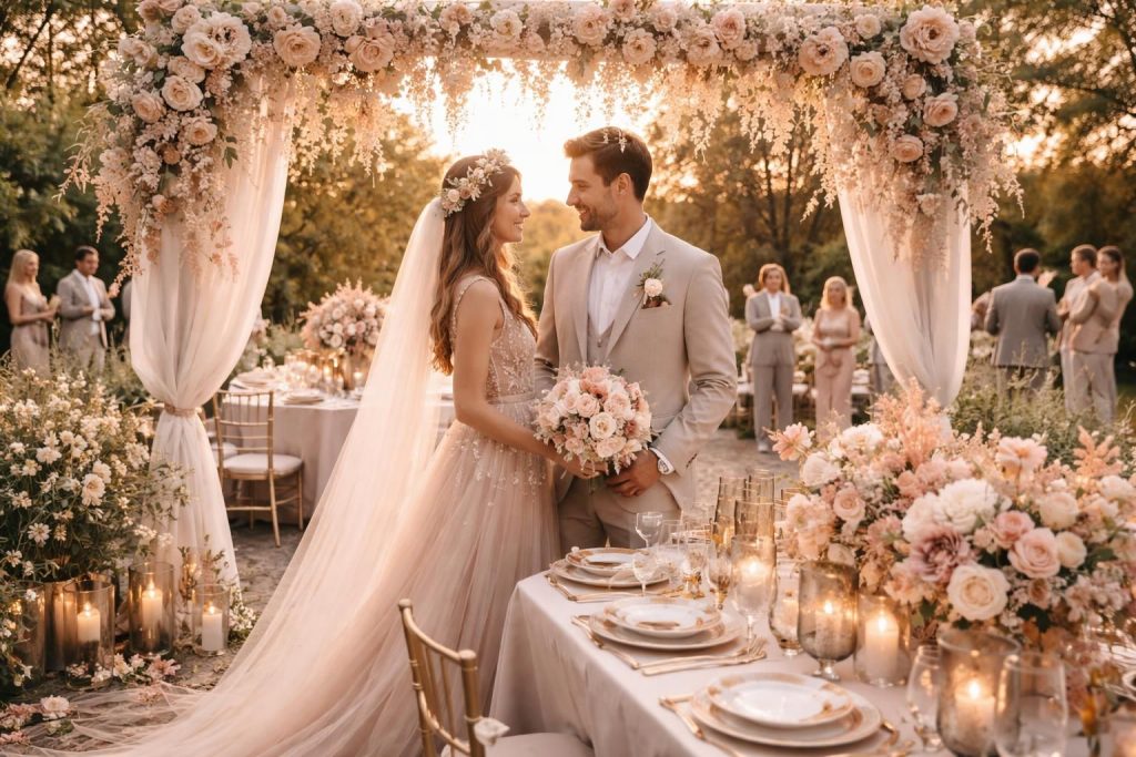 découvrez les tendances 2026 pour un mariage rose poudré inoubliable : décorations élégantes, idées originales et astuces pour un thème romantique et chic.