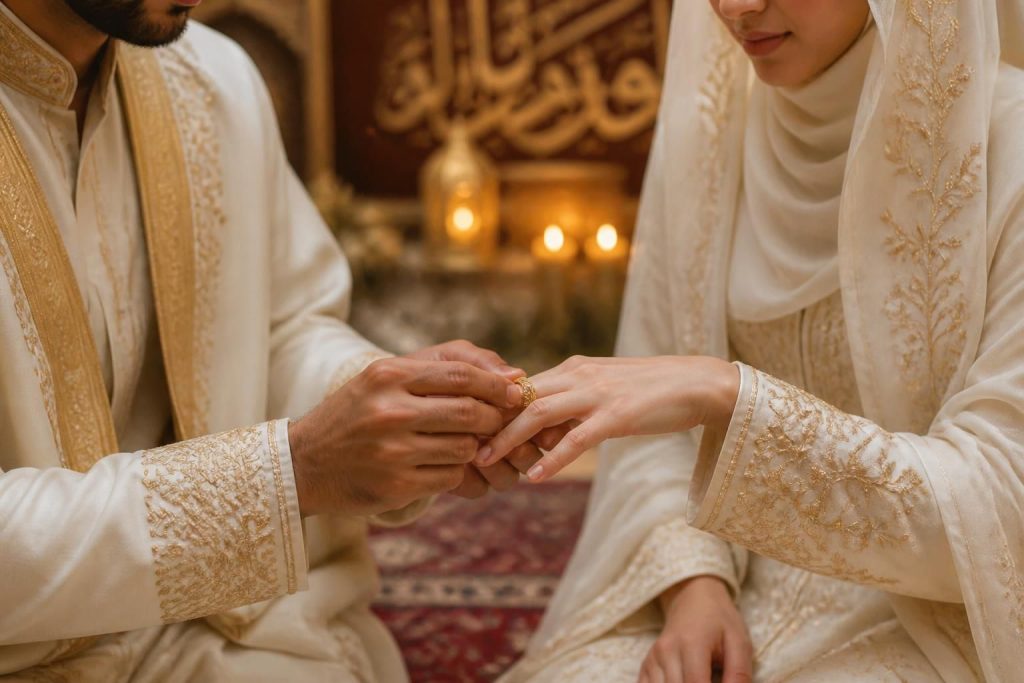 découvrez la signification profonde et les traditions liées à la bague dans le mariage islamique, un symbole important d'engagement et de respect culturel.