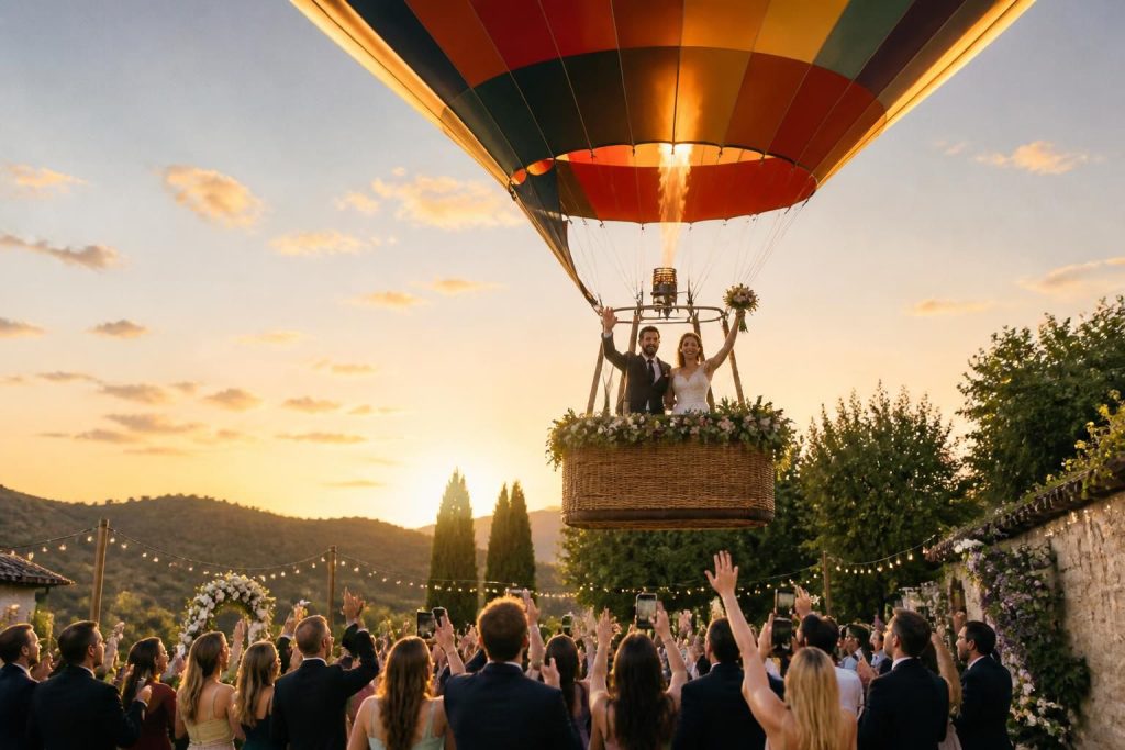 découvrez une idée originale et inoubliable pour l’arrivée des mariés et transformez votre mariage en un moment magique et unique.