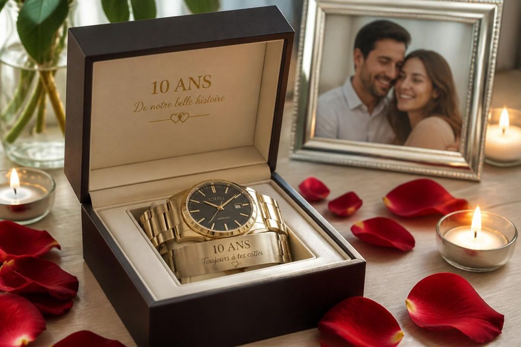 découvrez des idées de cadeaux parfaits pour célébrer 10 ans d'amour et de complicité, et rendez votre anniversaire de rencontre inoubliable.