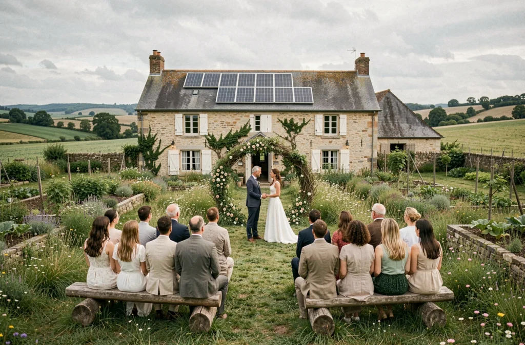 Mariage écoresponsable en plein air au Domaine du Plessis-Chivré dans le Maine-et-Loire