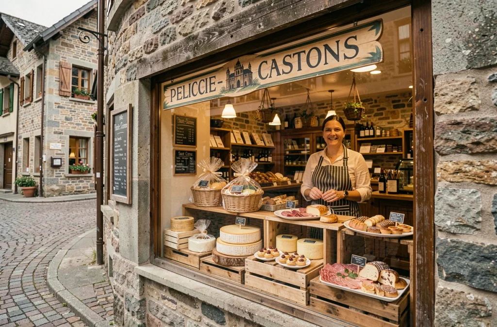 Vitrine de Lepetitgourmand74 exposant des plateaux traiteur pour mariage dans un village savoyard